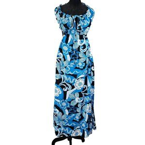 Floral Blue Maxi Dress